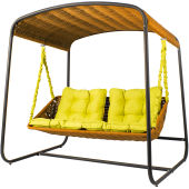 Диван подвесной со стойкой DeckWOOD Sky bed lite (оранжевый)