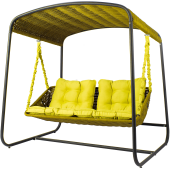 Диван подвесной со стойкой DeckWOOD Sky bed lite (желтый)