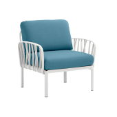 bianco/белый, подушка синий Sunbrella