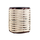 Вазон низкий цилиндр DeckWOOD 400х380 (белый)