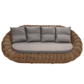 Диван плетеный DeckWOOD Nest (коричневый)