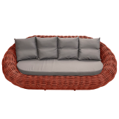 Диван плетеный DeckWOOD Nest (красный)