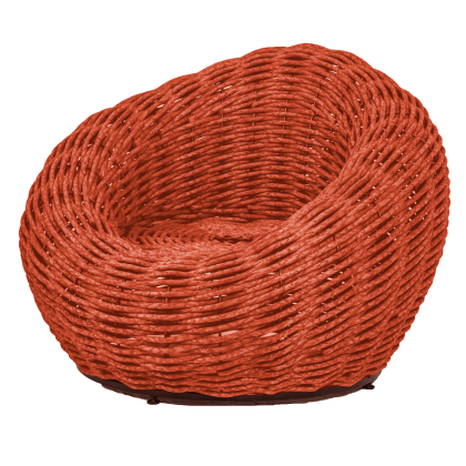Кресло-гнездо плетеное DeckWOOD Nest (оранжевый)