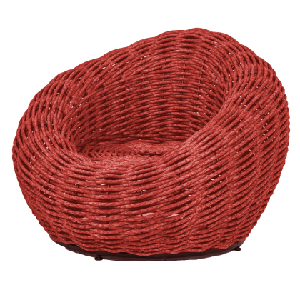 Кресло-гнездо плетеное DeckWOOD Nest (красный)