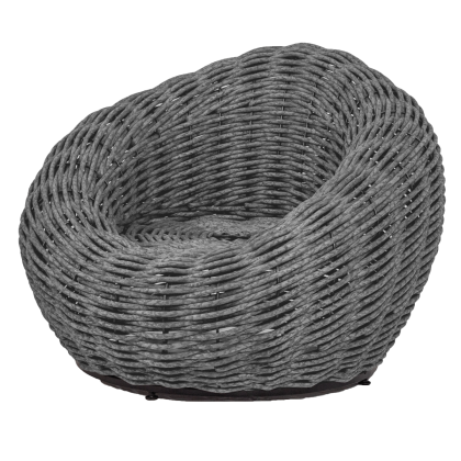 Кресло-гнездо плетеное DeckWOOD Nest (серый)