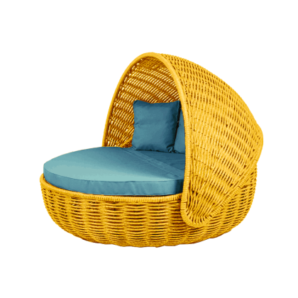 Беседка-кровать NestBed с откидным верхом DeckWOOD (желтый)