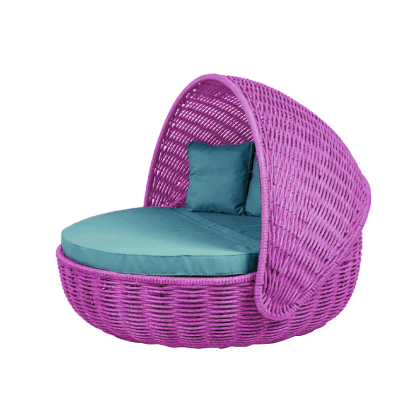 Беседка-кровать NestBed с откидным верхом DeckWOOD (фуксия)