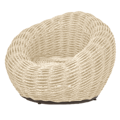 Кресло-гнездо плетеное DeckWOOD Nest (белый)