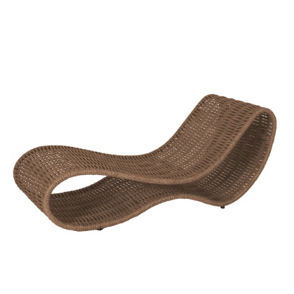 Шезлонг напольный DeckWOOD Wave pool (коричневый)