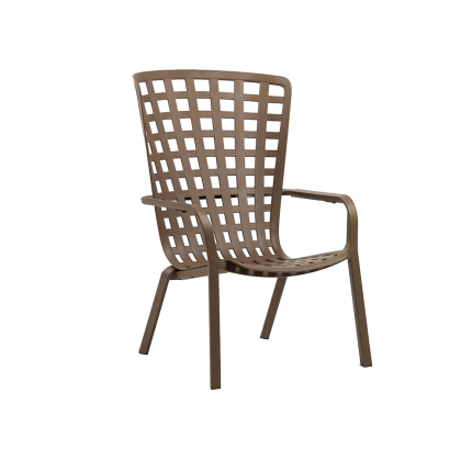 FOLIO, лаунж-кресло пластиковое (tabacco/табак)