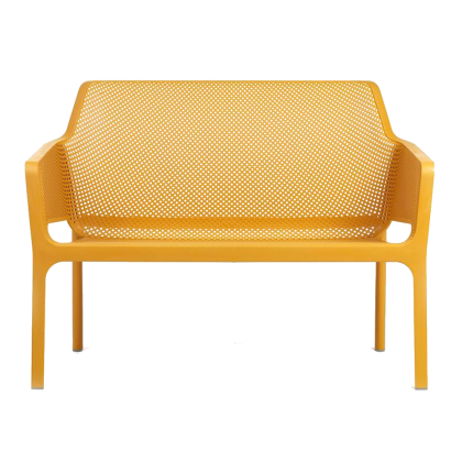 NET BENCH, скамья пластиковая (senape/горчица)