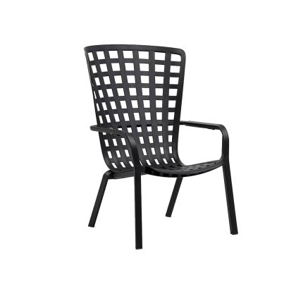 FOLIO, лаунж-кресло пластиковое (antracite/антрацит)