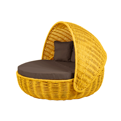 Беседка-кровать NestBed с откидным верхом DeckWOOD (желтый)