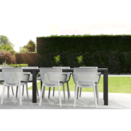 JULIE DOUBLE TABLE, раскладной стол (графит)