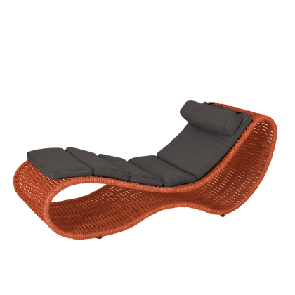 Шезлонг напольный DeckWOOD Wave pool (оранжевый)