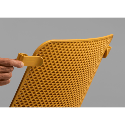 NET LOUNGE, лаунж-кресло пластиковое (senape/горчица)