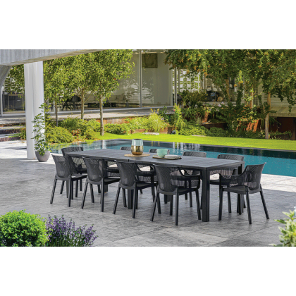 JULIE DOUBLE TABLE, раскладной стол (графит)
