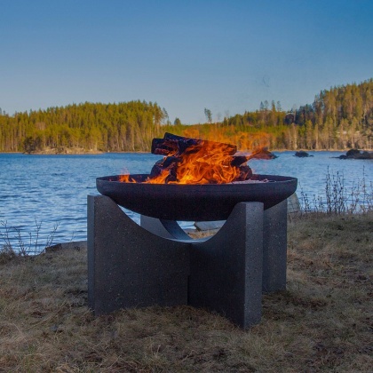 Чугунная чаша на бетонном основании PREMIUM S-серия (80XL)