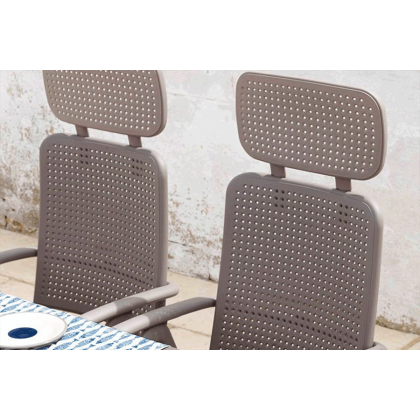 ACQUAMARINA, кресло-шезлонг складное (tortora/тортора)