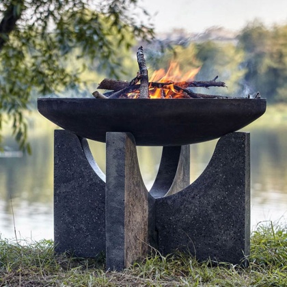 Чугунная чаша на бетонном основании PREMIUM S-серия (80)