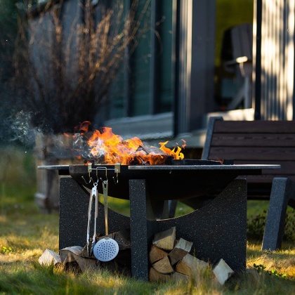 Чугунная чаша на бетонном основании PREMIUM S-серия (80XL)