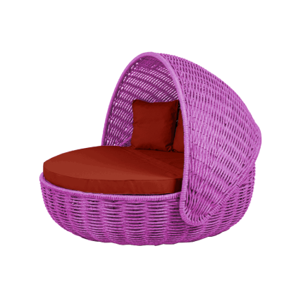Беседка-кровать NestBed с откидным верхом DeckWOOD (фуксия)