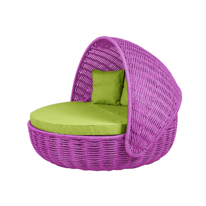 Беседка-кровать NestBed с откидным верхом DeckWOOD (фуксия)