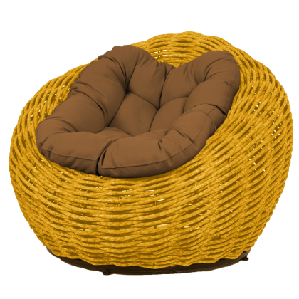 Кресло-гнездо плетеное DeckWOOD Nest (желтый)