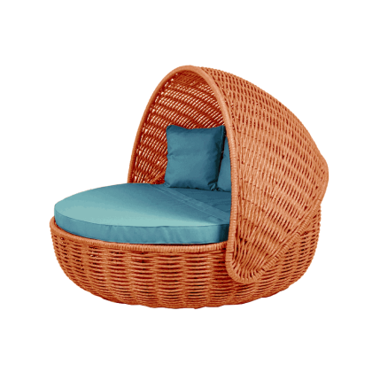 Беседка-кровать NestBed с откидным верхом DeckWOOD (оранжевый)