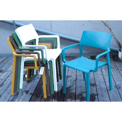TRILL ARMCHAIR, кресло пластиковое (ottanio/бирюзовый)
