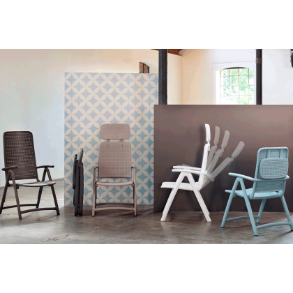 ACQUAMARINA, кресло-шезлонг складное (tortora/тортора)