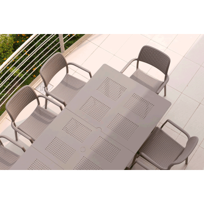 BORA, кресло пластиковое (tortora/тортора)