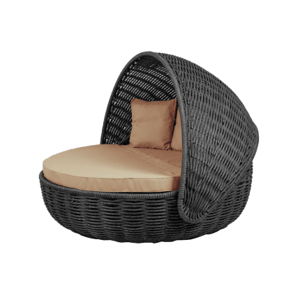 Беседка-кровать NestBed с откидным верхом DeckWOOD (черный)