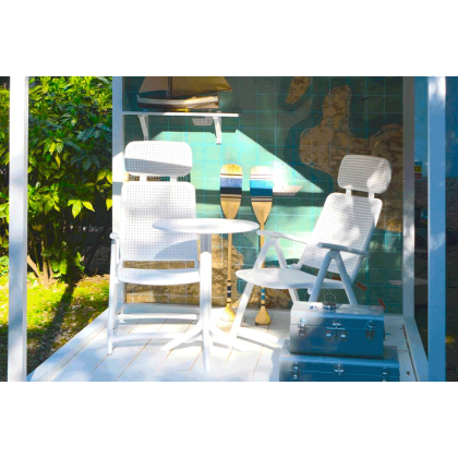 ACQUAMARINA, кресло-шезлонг складное (bianco/белый)