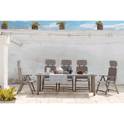 ACQUAMARINA, кресло-шезлонг складное (tortora/тортора)