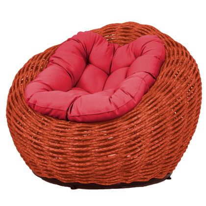 Кресло-гнездо плетеное DeckWOOD Nest (оранжевый)