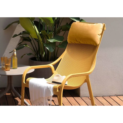 CUSCINO POGGIATESTA NET LOUNGE, подушка под голову (senape/горчица)