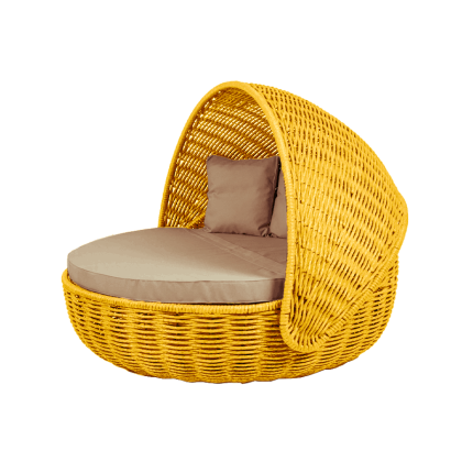 Беседка-кровать NestBed с откидным верхом DeckWOOD (желтый)