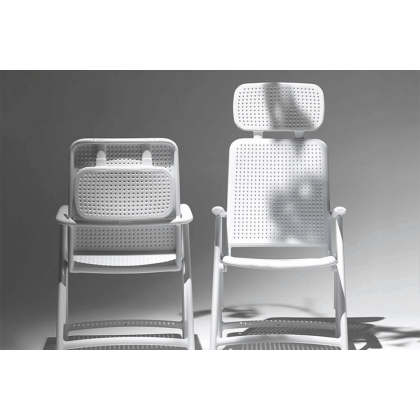 ACQUAMARINA, кресло-шезлонг складное (bianco/белый)