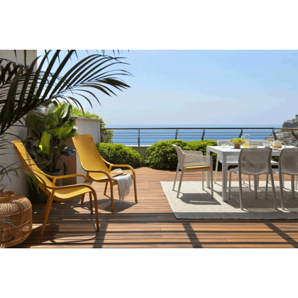 NET LOUNGE, лаунж-кресло пластиковое (senape/горчица)