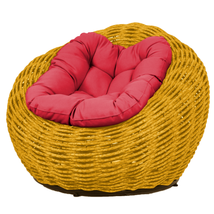 Кресло-гнездо плетеное DeckWOOD Nest (желтый)