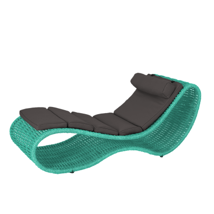 Шезлонг напольный DeckWOOD Wave pool (бирюза)