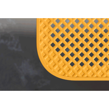 NET TABLE 100, стол пластиковый (senape/горчица)