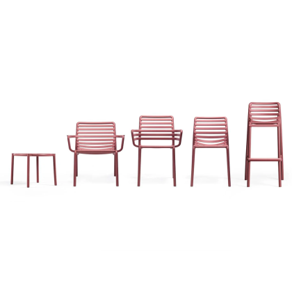 DOGA STOOL, стул барный пластиковый (marsala/марсала)