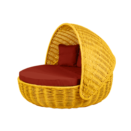 Беседка-кровать NestBed с откидным верхом DeckWOOD (желтый)
