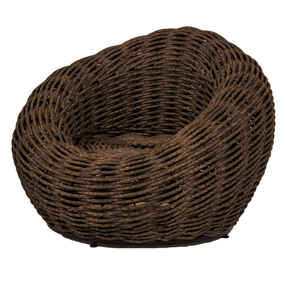 Кресло-гнездо плетеное DeckWOOD Nest (коричневый)