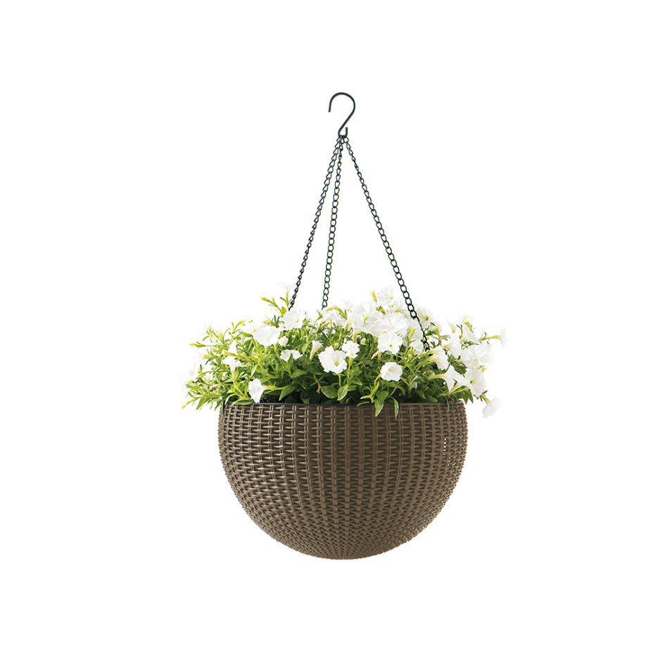 HANGING SPHERE PLANTER, кашпо подвесное (мокко)