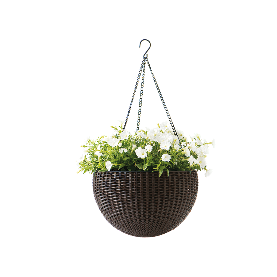 HANGING SPHERE PLANTER, кашпо подвесное (коричневый)