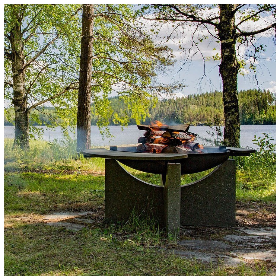 Чугунная чаша на бетонном основании PREMIUM S-серия (80XL)