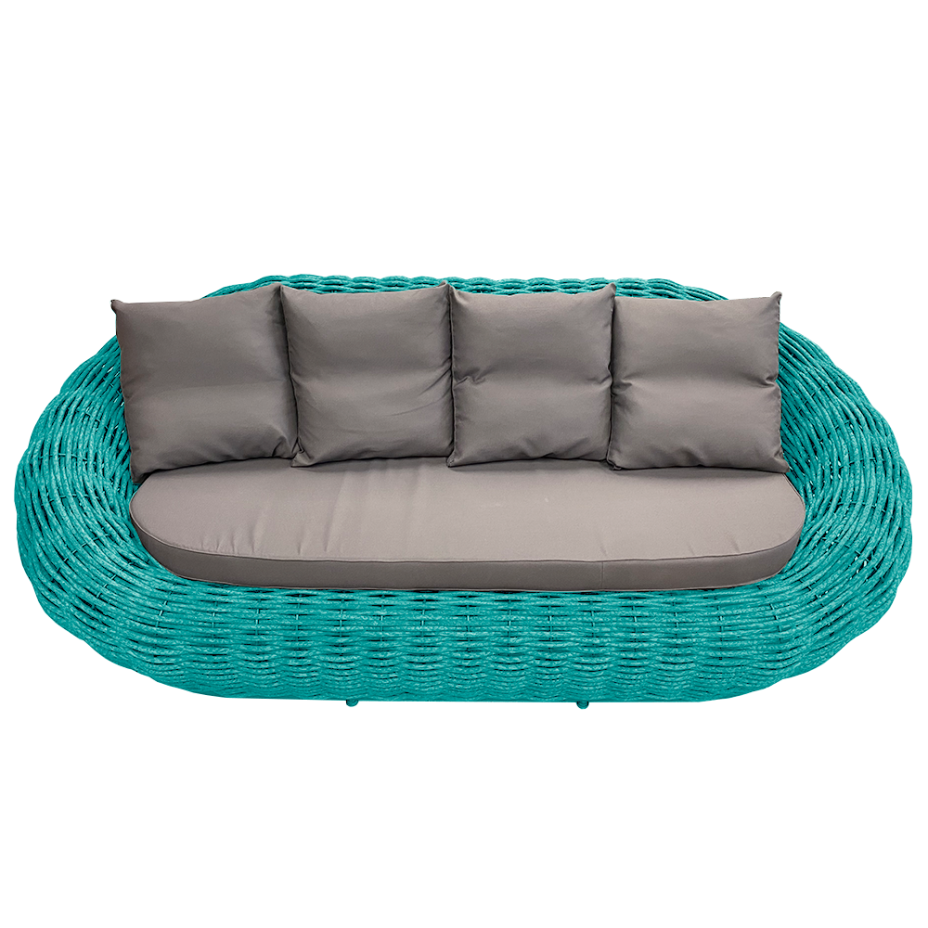 Диван плетеный DeckWOOD Nest (бирюза)
